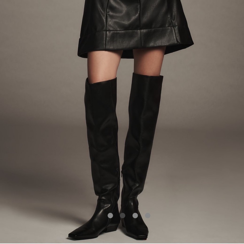 Anthropologie Jeffrey Campbell Ichab Over-The-Knee Boots in Black NIB Sold Out